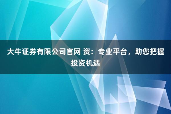 大牛证券有限公司官网 资:专业平台,助您把握投资机遇
